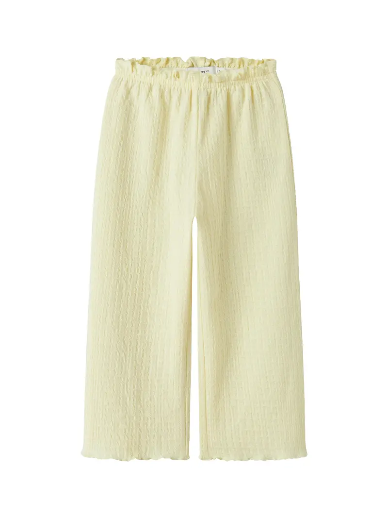 Kids’ Wide Leg Trousers Cream 1