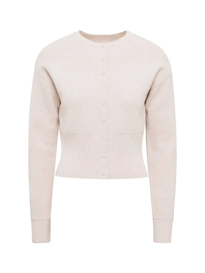Lara Sculpted Cardigan Marled Oat 1