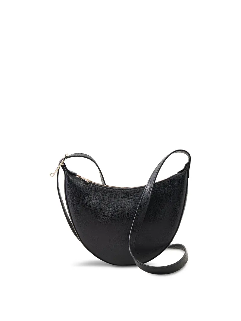 Le Foulonné Small Leather Crossbody Bag Black 1