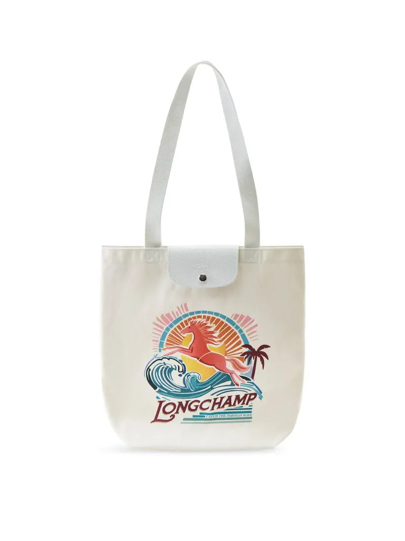 Le Pliage Surf Tote Bag Cream 1