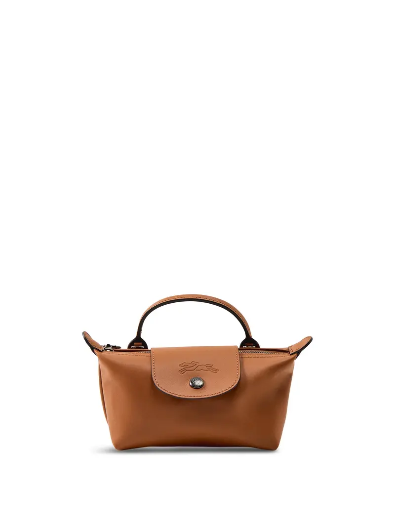 Le Pliage Xtra Extra-Small Leather Pouch Cashew 1