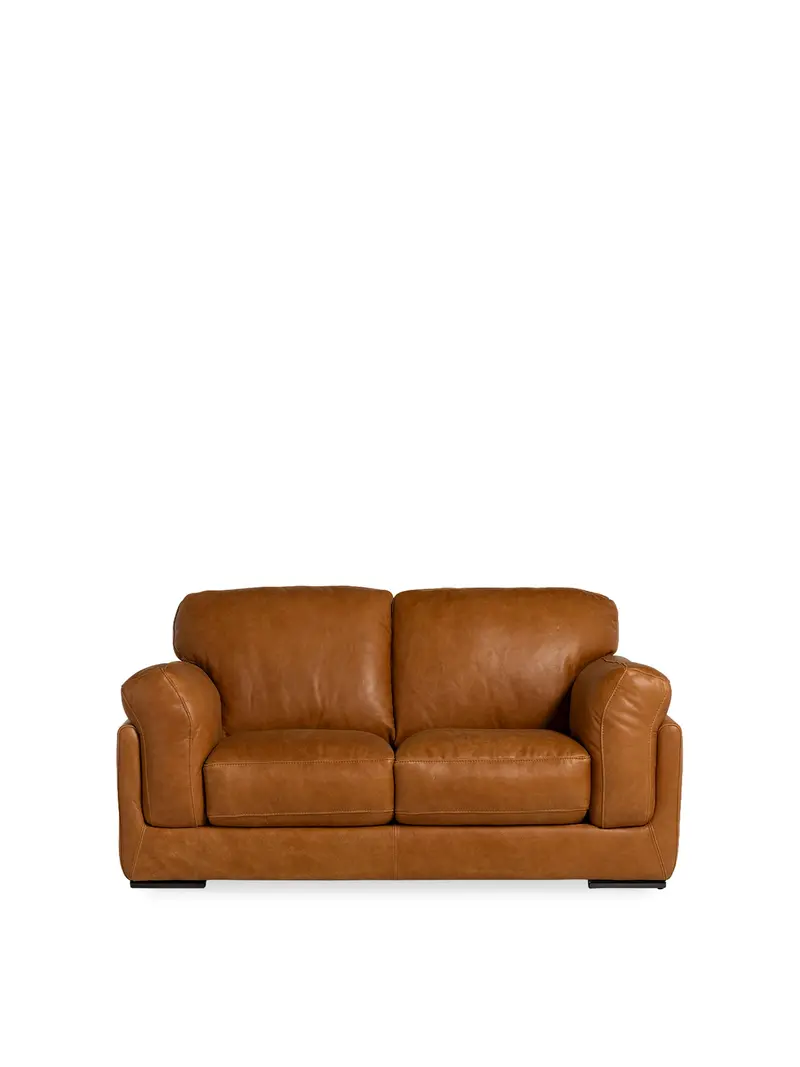 Ledbury Brown Leather 2 Seater Sofa 1