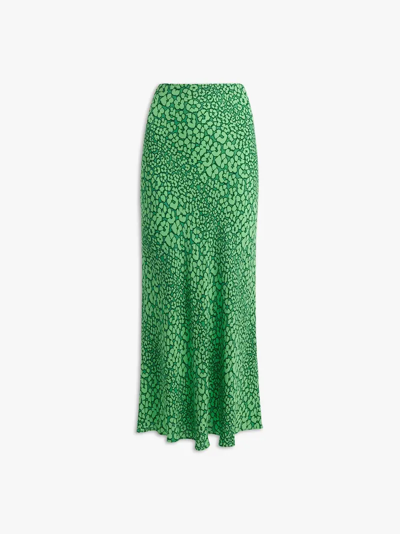Leopard Petals Bias Cut Skirt 1
