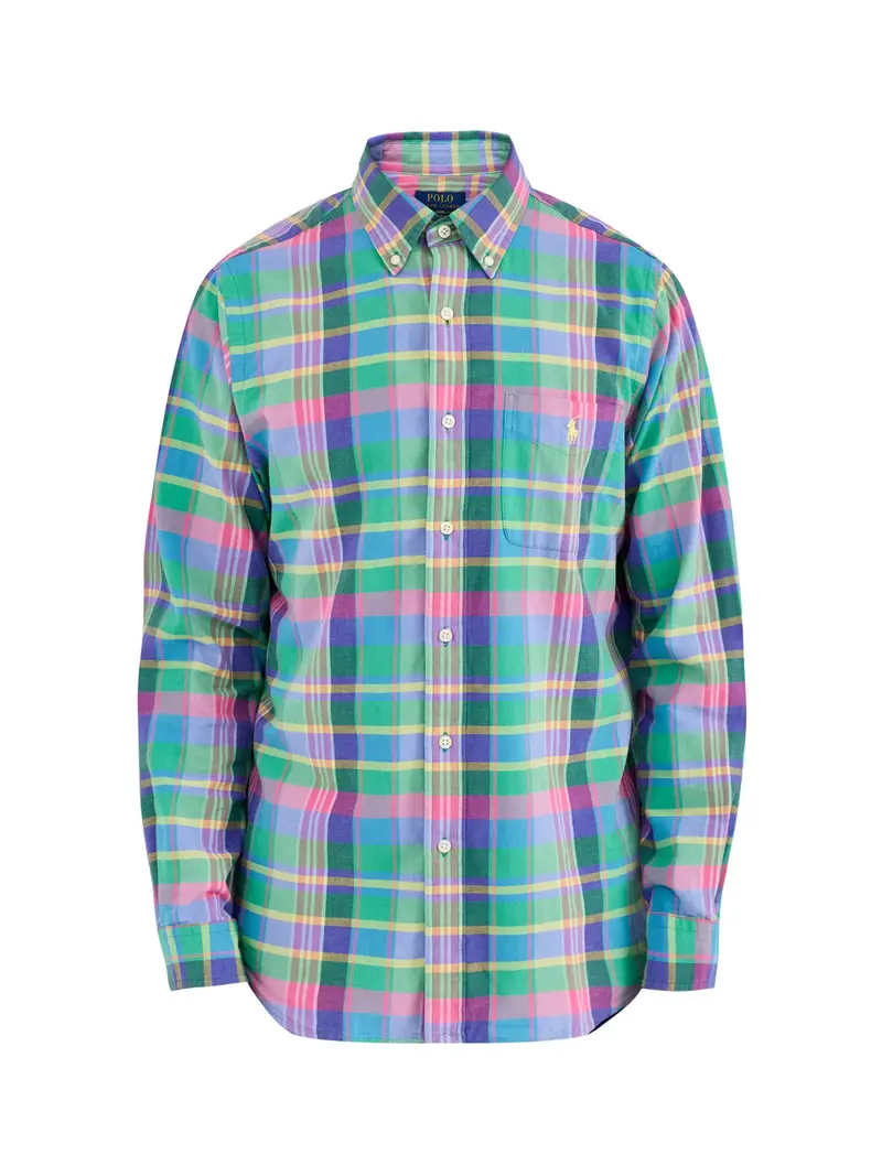 Lightweight Check Shirt Green 1