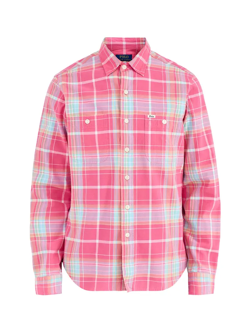 Lightweight Check Shirt Pink 1