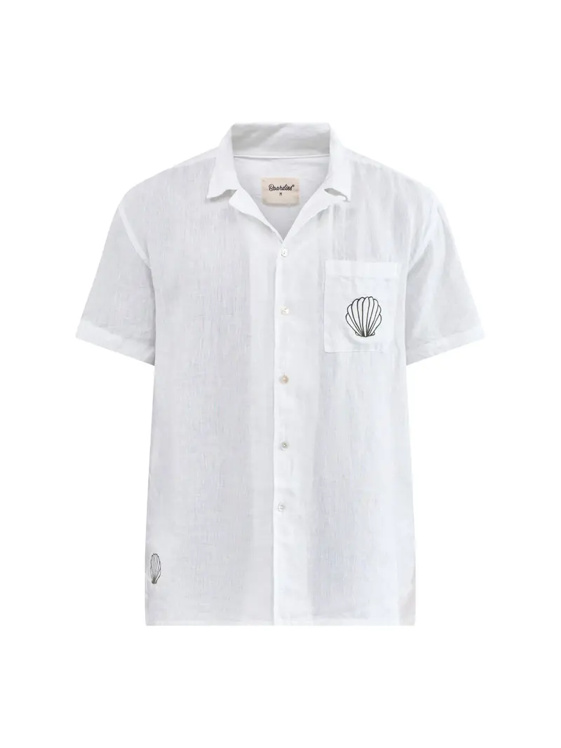 Linen Short Sleeve Shirt White 1
