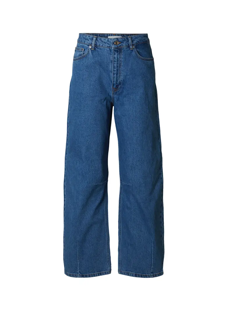 Loose Barrel Ane-Kori Mid-Waist Jeans Blue Denim 1