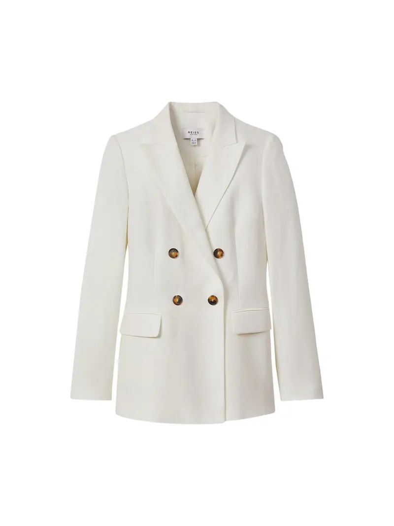 Lori Viscose-Linen Double Breasted Suit Blazer 1
