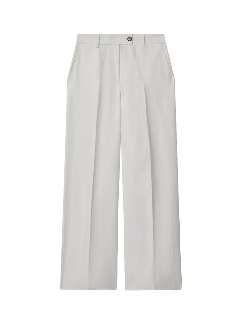 Lori Viscose-Linen Wide Leg Suit Trousers 1