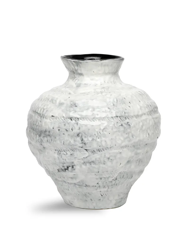 Lunel White Glazed Vase Medium 1