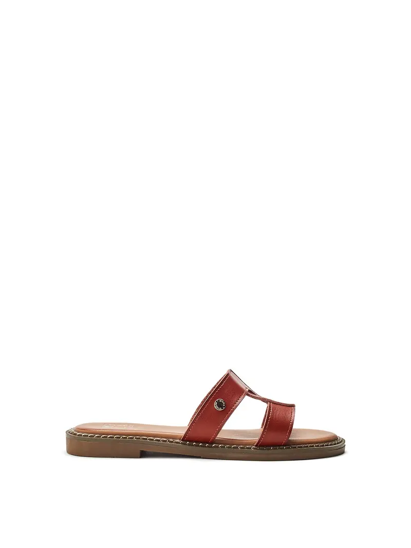 Lupin Flat Sandals Tan 1