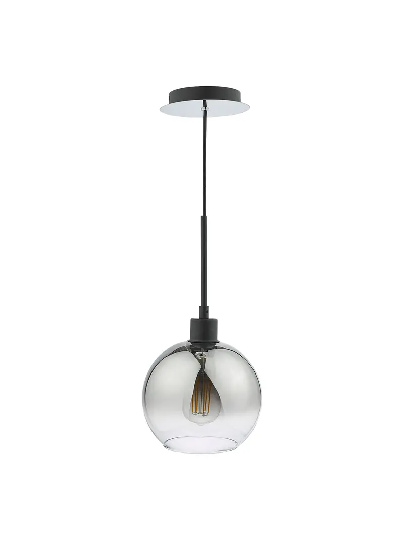 Lycia Ombre Glass Single Pendant Light Black 1