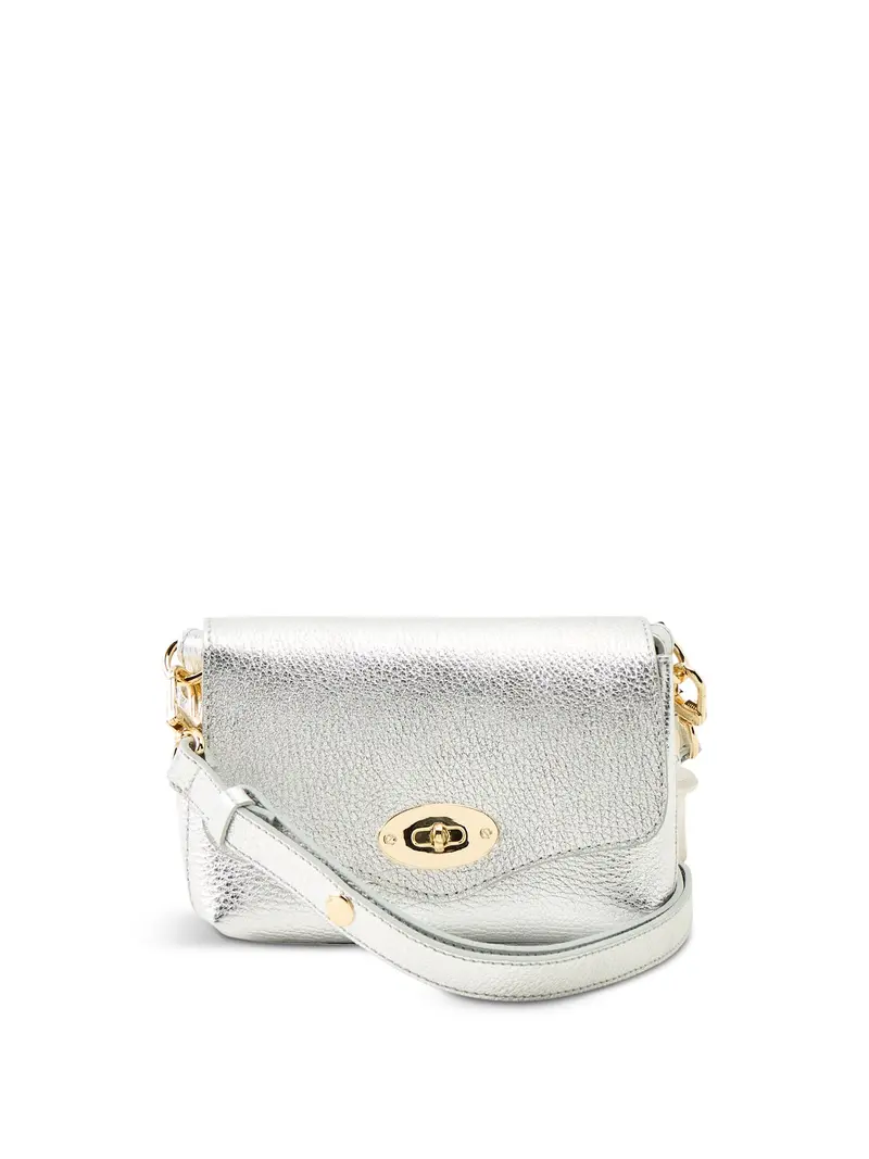 Maddie Leather Bag Silver 1