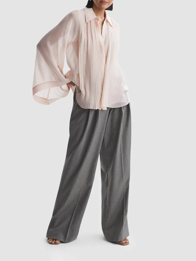 Magda Pleated Flared Sleeve Blouse 1