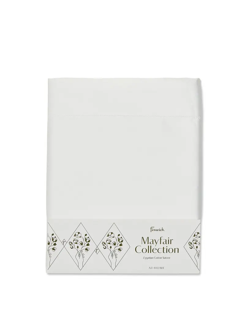 Mayfair Flat Sheet King White 1