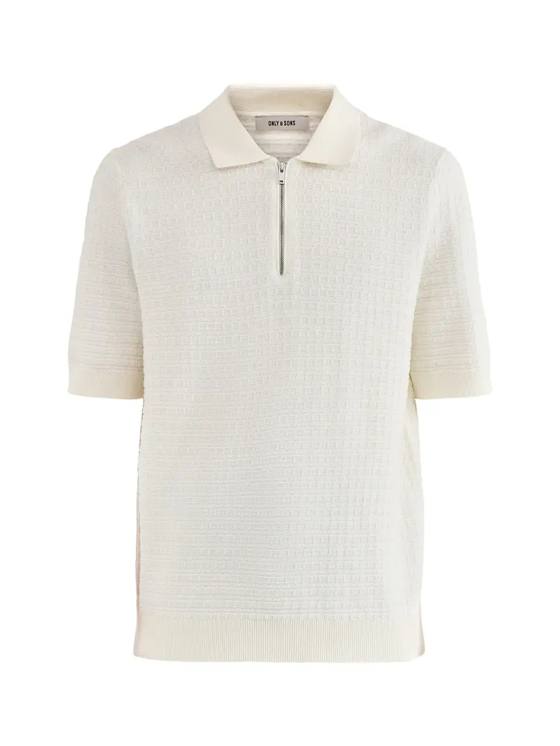 Menu Structure Polo Shirt Beige 1