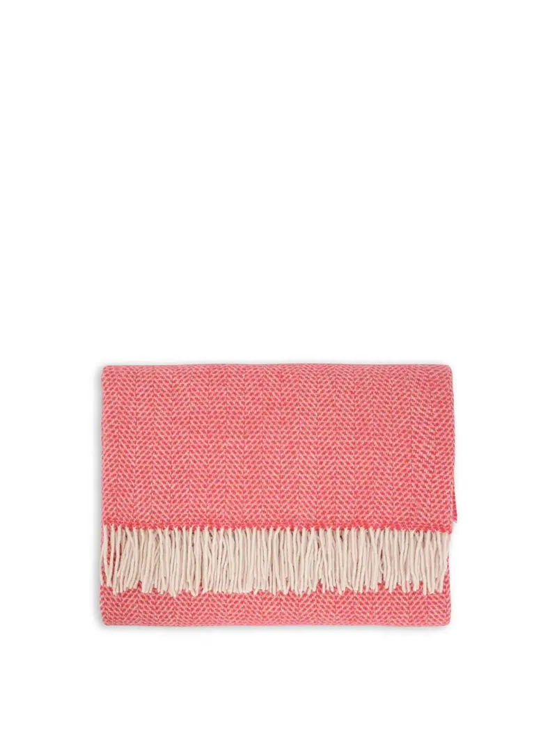 Merino & Cashmere Throw Herringbone 1