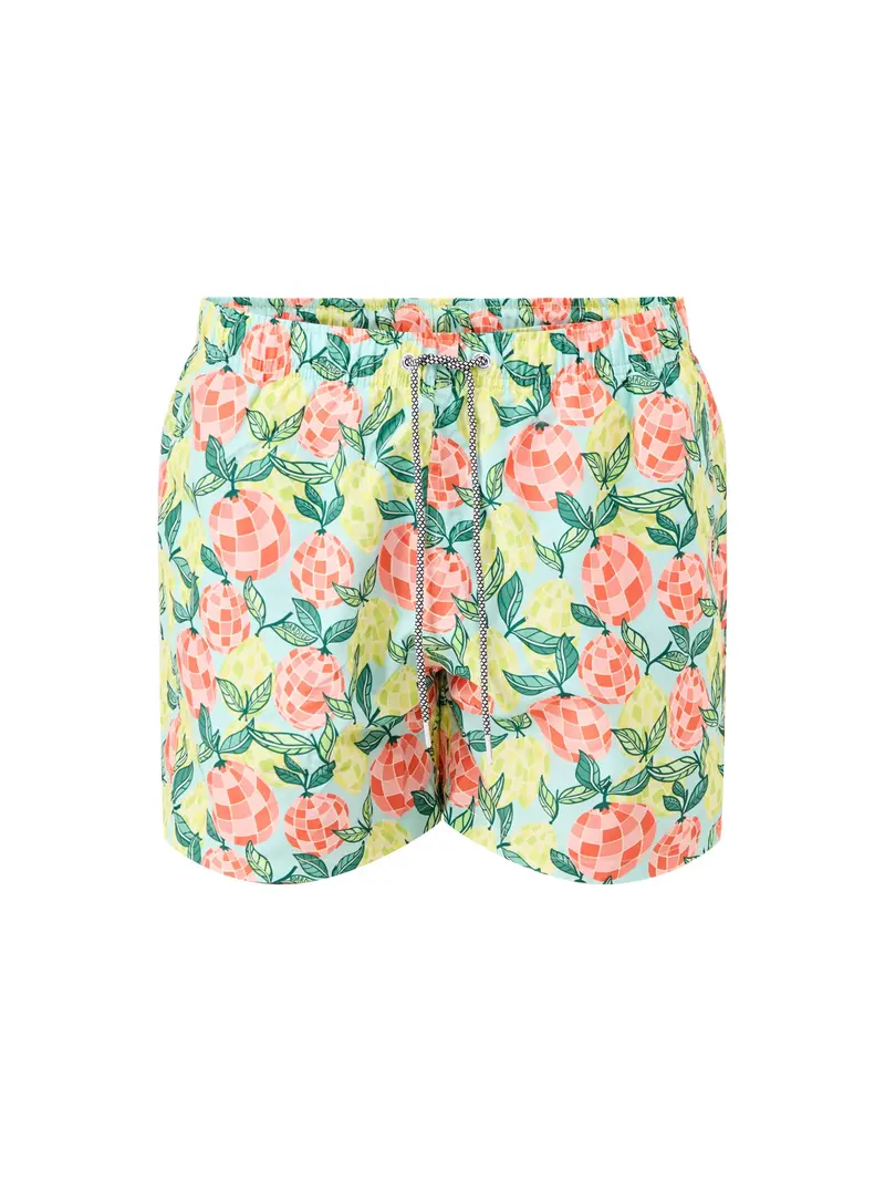 Mid Length Swim Shorts Yellow 1