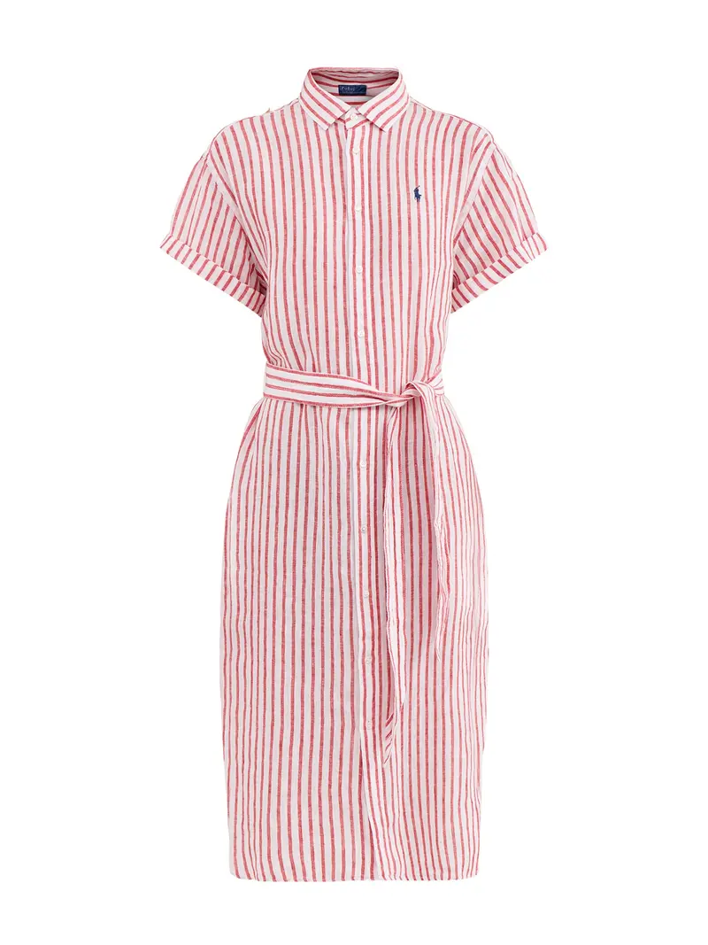 Midi Stripe Ss Shirt Dress 1