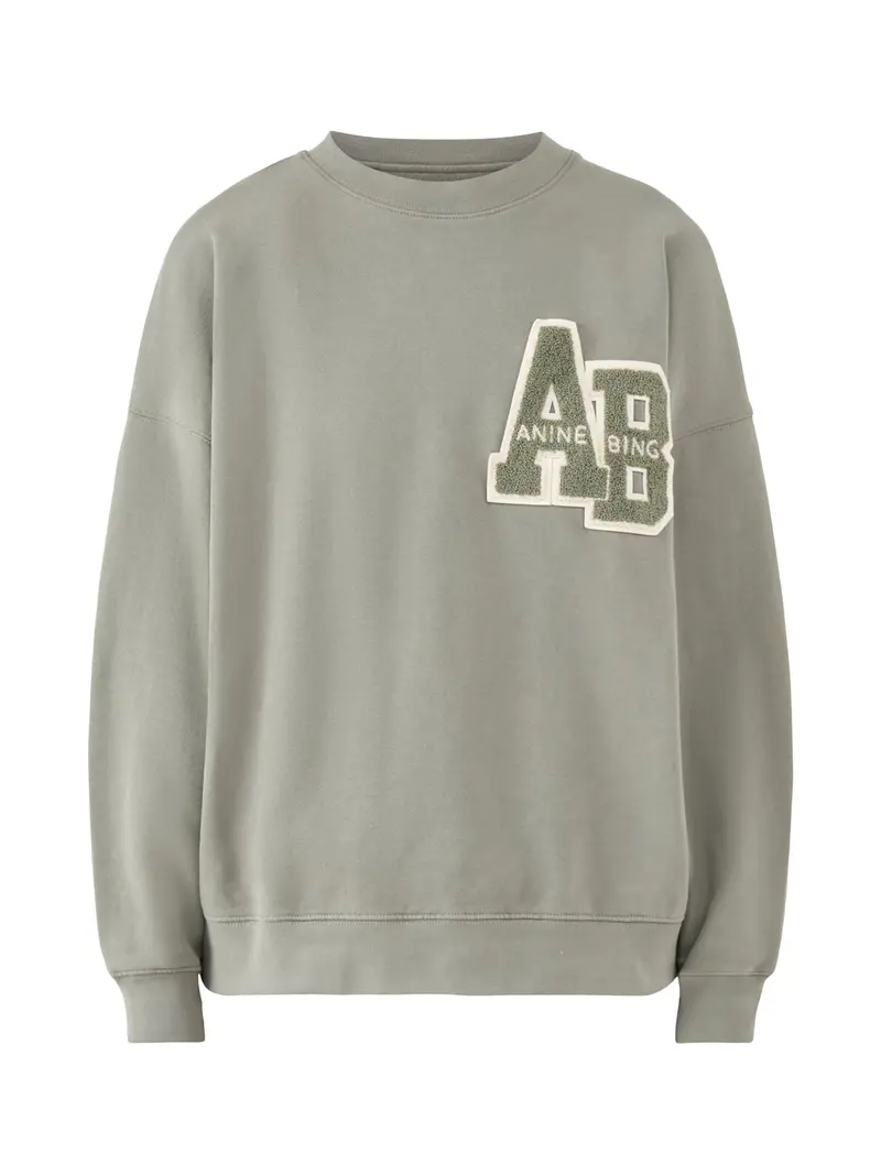 Miles Letterman Sweatshirt Grey 1