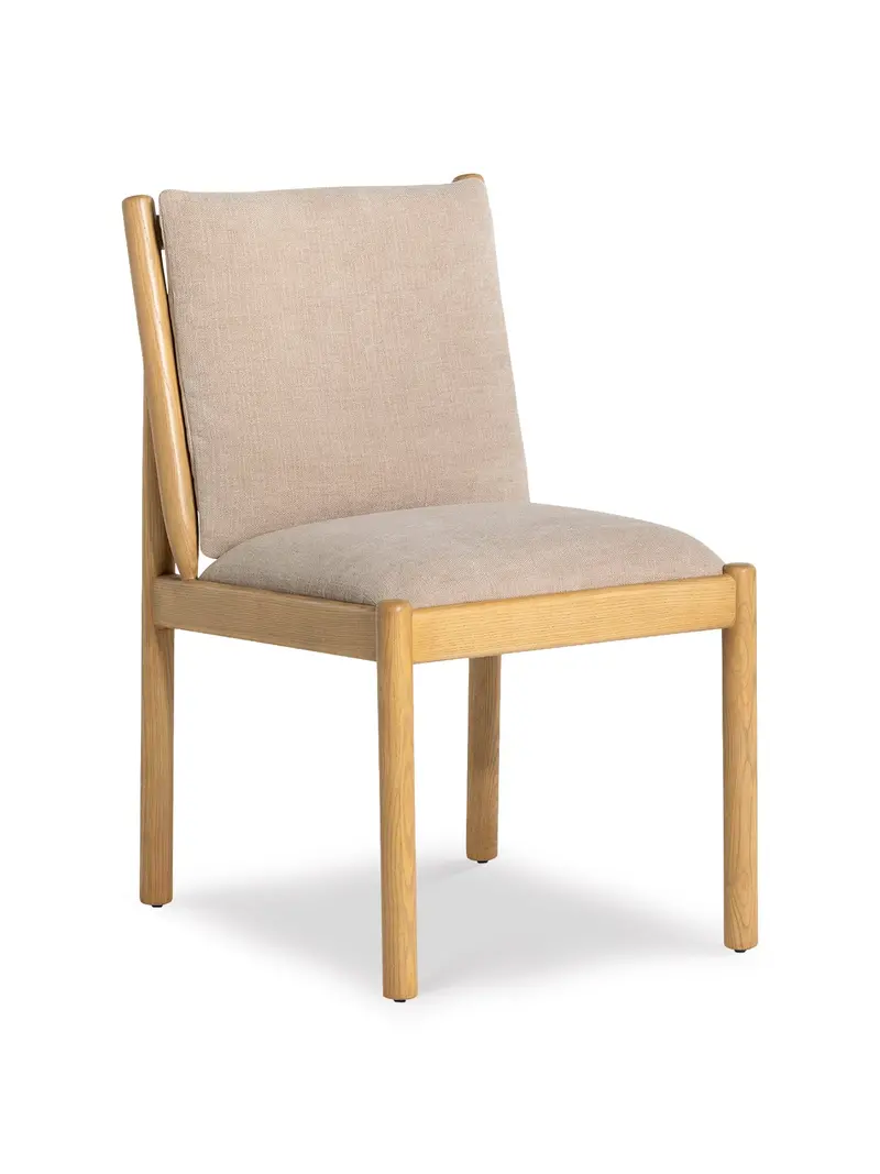 Mirna Cream Fabric Dining Chair 1
