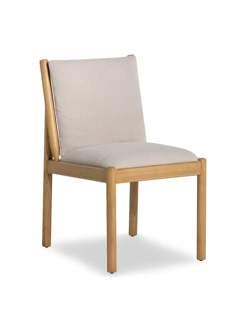 Mirna Light Grey Fabric Dining Chair 1