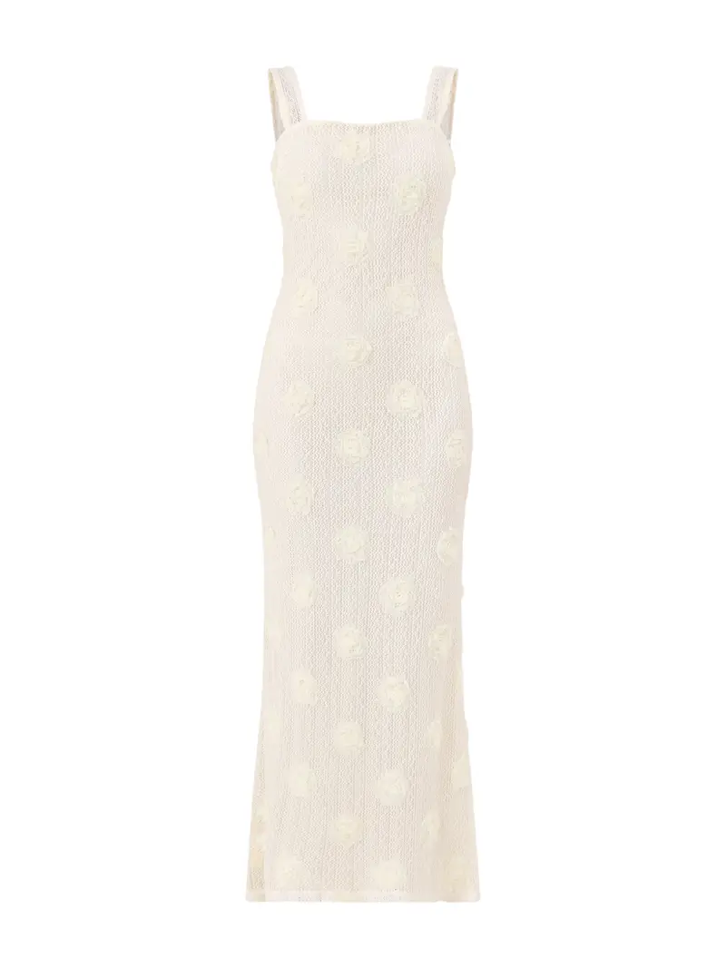 Nancie Floral Maxi Dress Cream 1