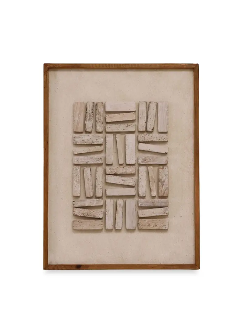 Natural Grid Patterned Wall Art 1