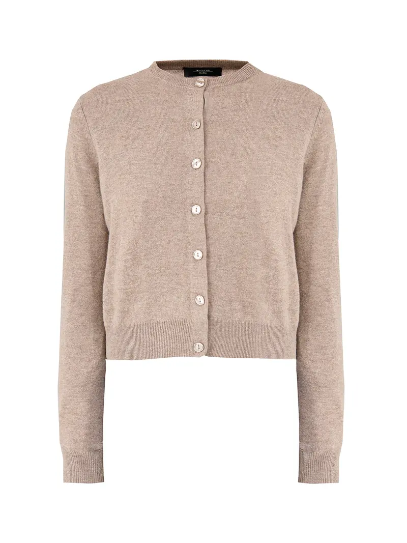 Nebbia Wool Cashmere Cardigan Beige 1
