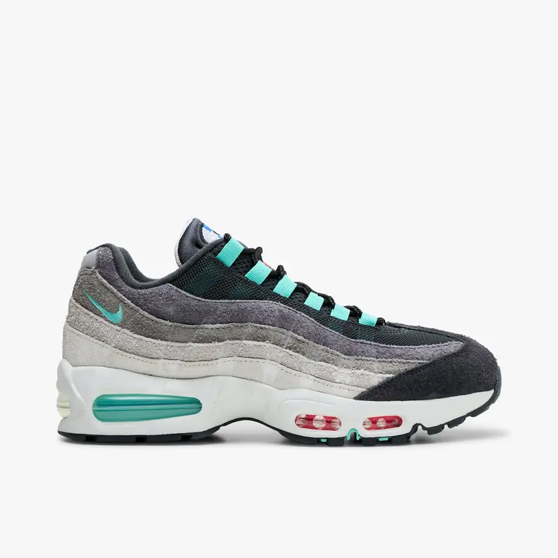 Nike Air Max 95 Big Bubble Prm Hyper Turquoise / Volt - Solar Red 1