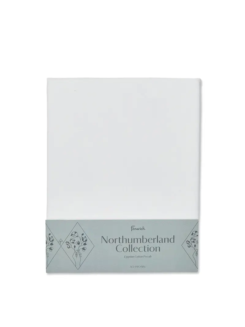 Northumberland Fitted Sheet King White 1