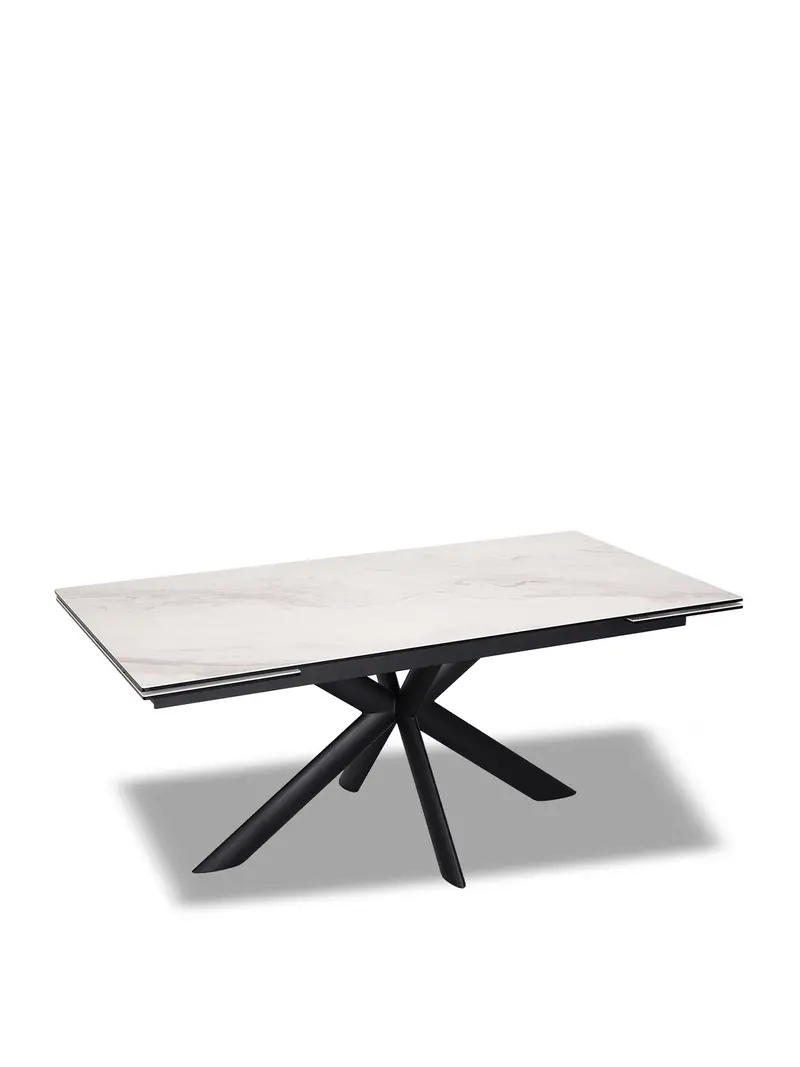 Obrix Ceramic Extending Dining Table 180-260Cm White 1