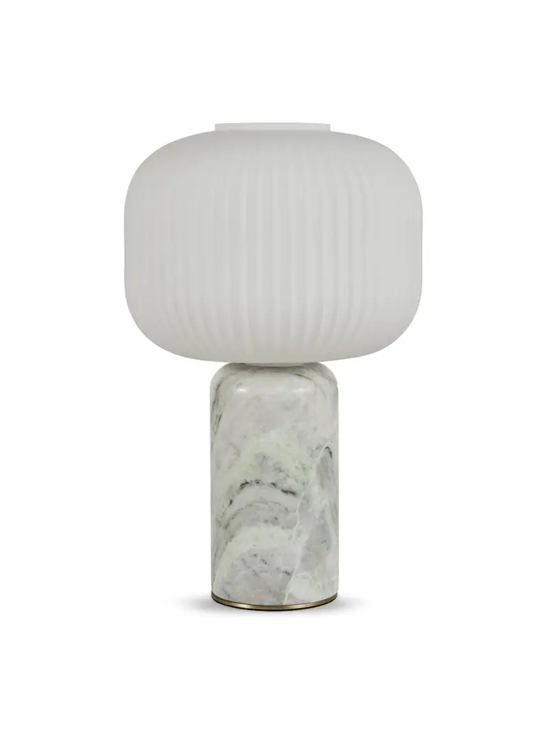 Opal Lantern Table Lamp Jadeite Marble 1