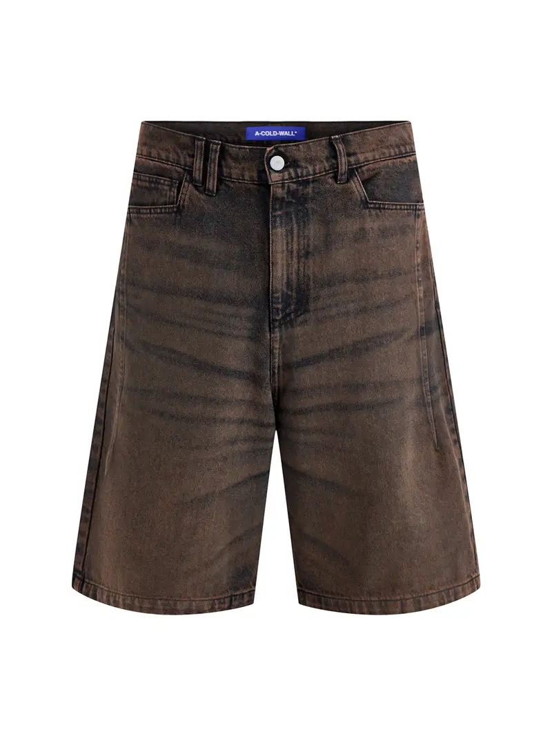 Organic Cotton Denim Shorts Brown 1