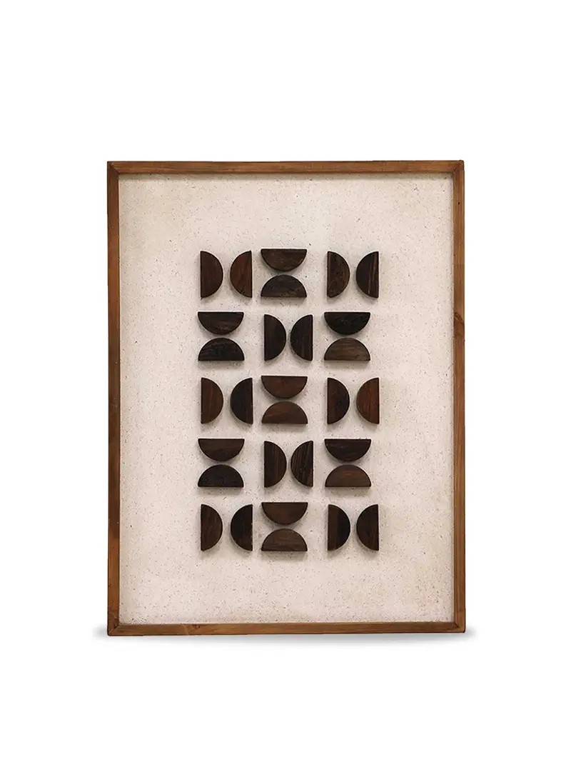 Organic Patterned Wall Art Brown 1