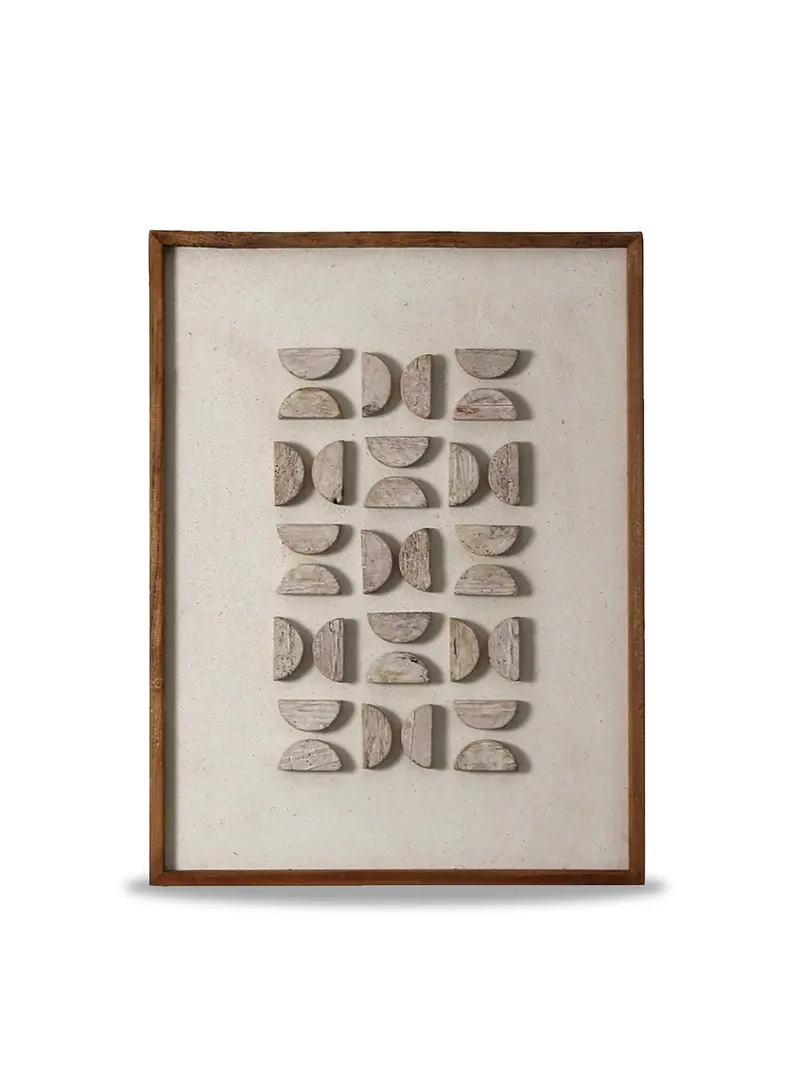 Organic Patterned Wall Art Grey 1