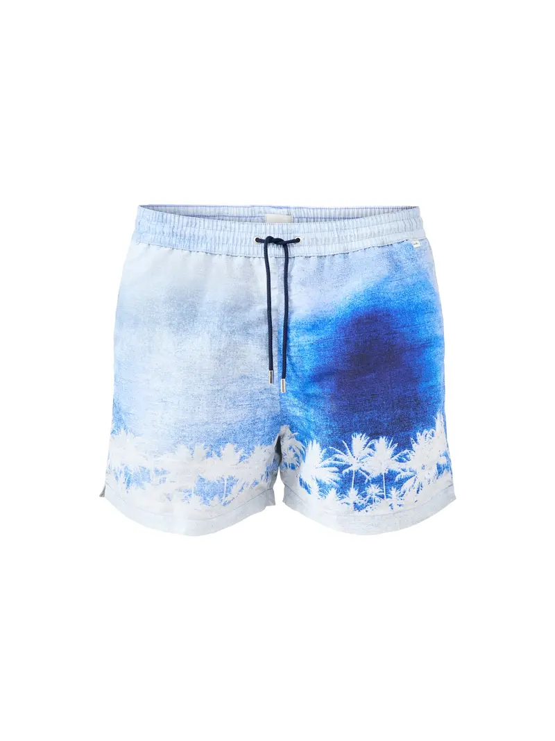 Palm Sunset Swim Shorts Blue 1