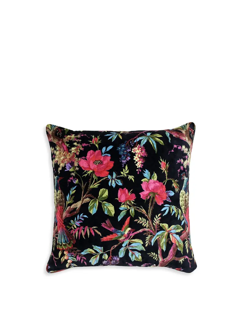 Paradise Velvet Cushion Black 50×50 Cm 1