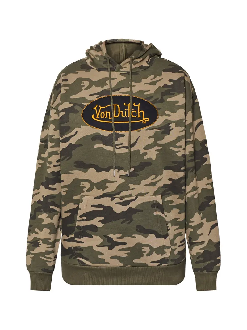 Patch Logo Camo Hoodie Green 1