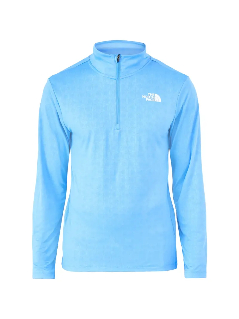 Pentadome Embossed 1/4 Zip Tee Blue 1