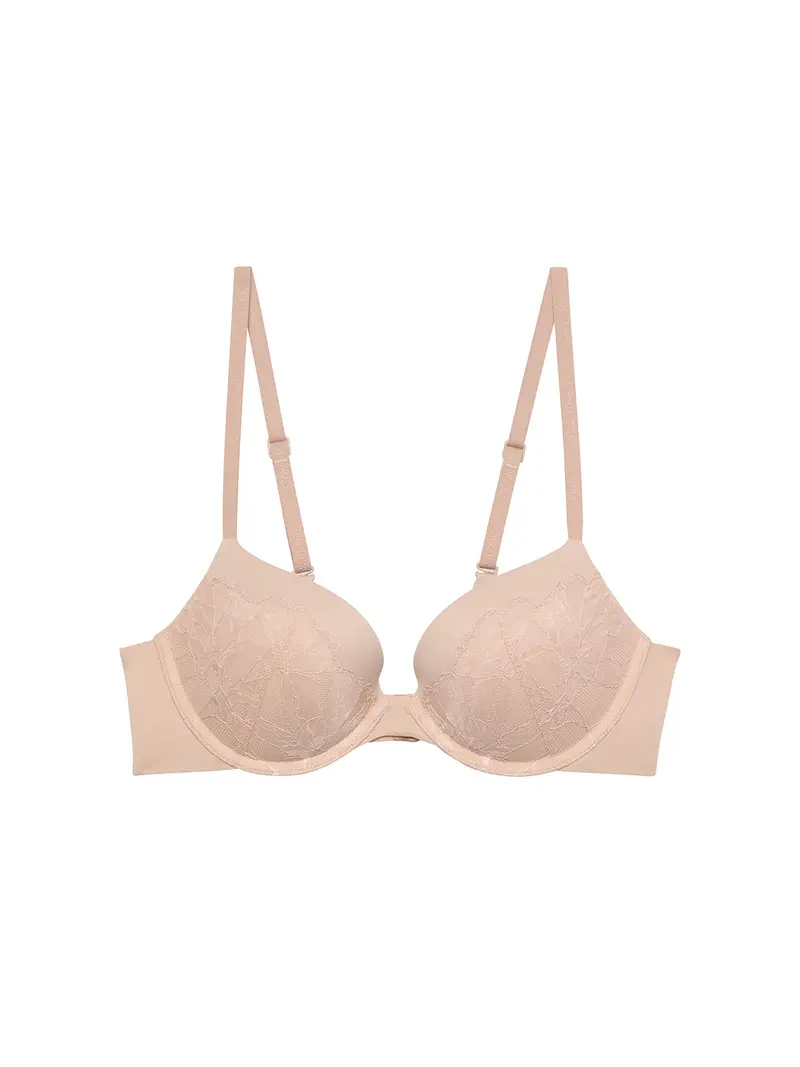 Perfectly Fit Lace Push Up Plunge Bra Cedar 1