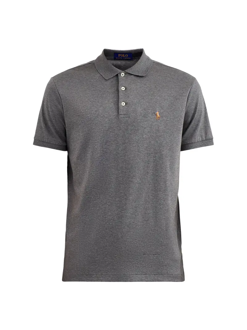 Pima Cotton Polo Top Grey 1
