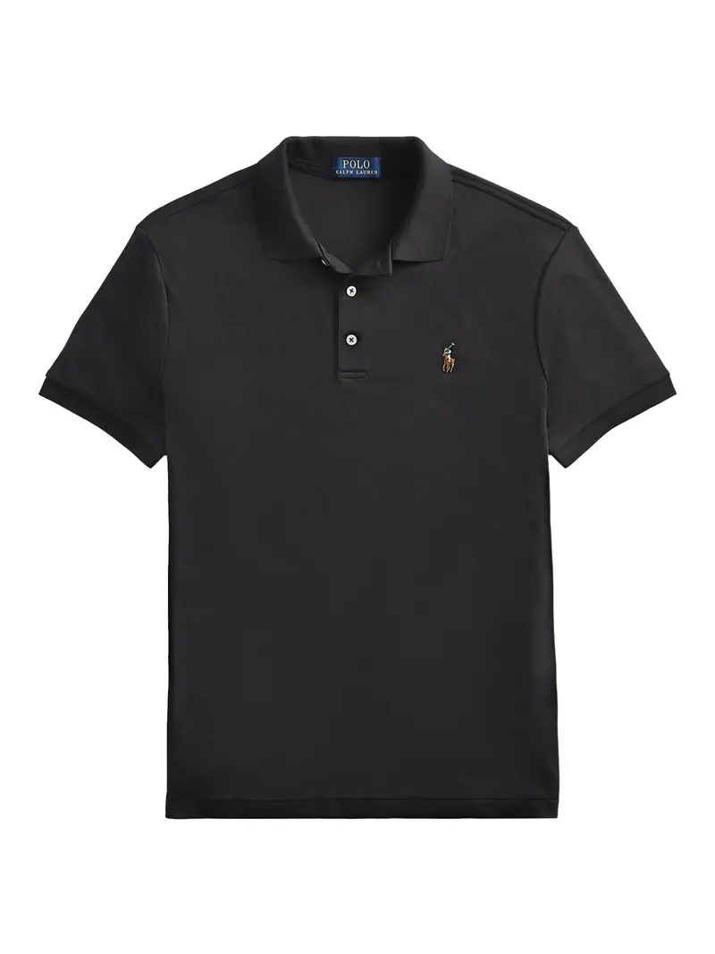Pima Plain Polo Top Black 1