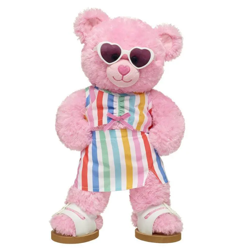 Pink Cuddles Teddy Bear Summer Outfit Gift Set 1