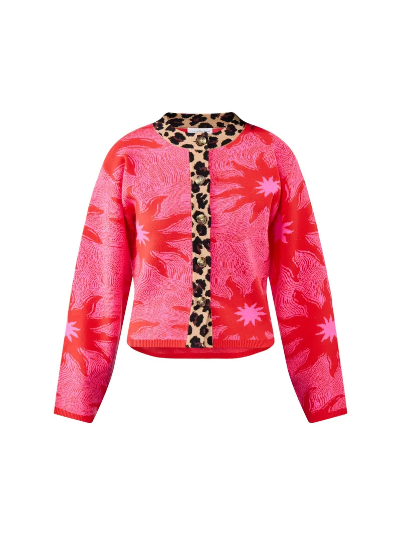 Pink Soleil Cardigan Red 1