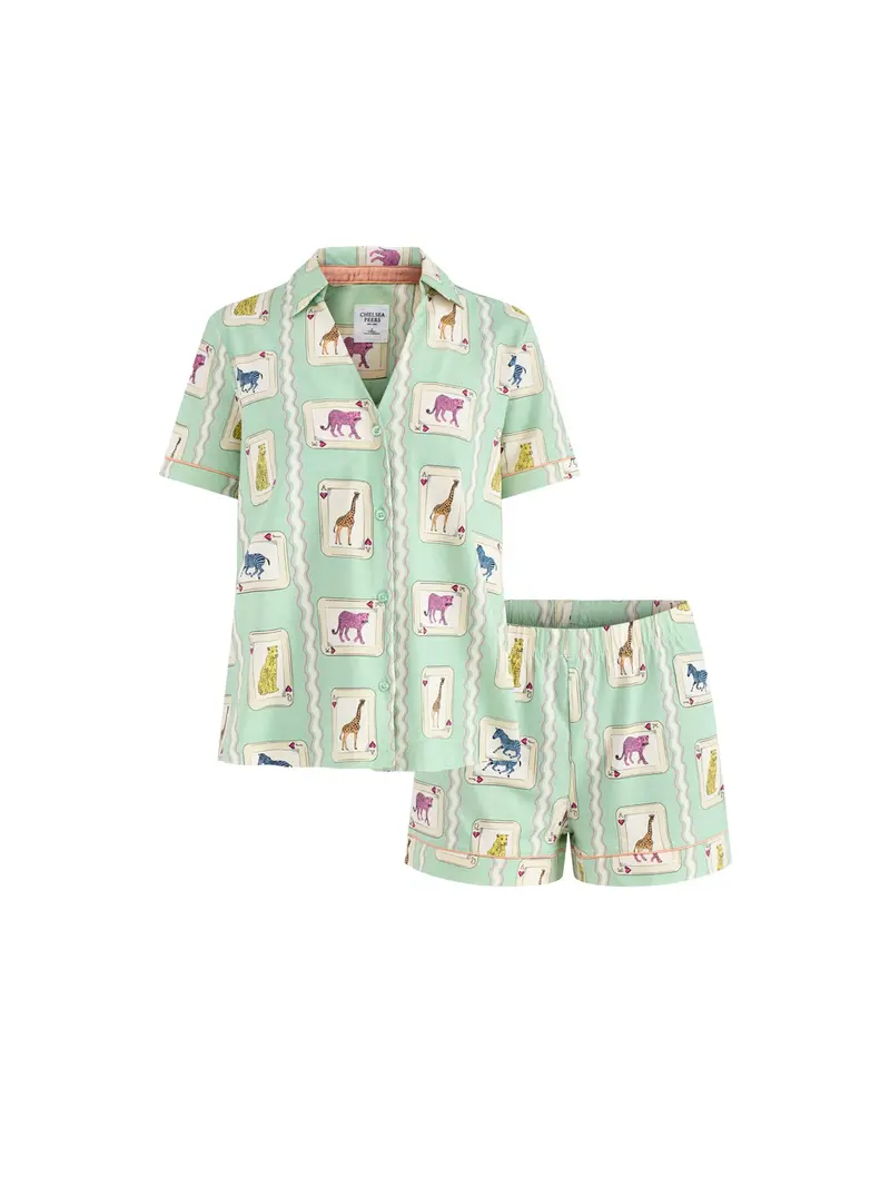Playing Cards Pyjama Short Set Print 1