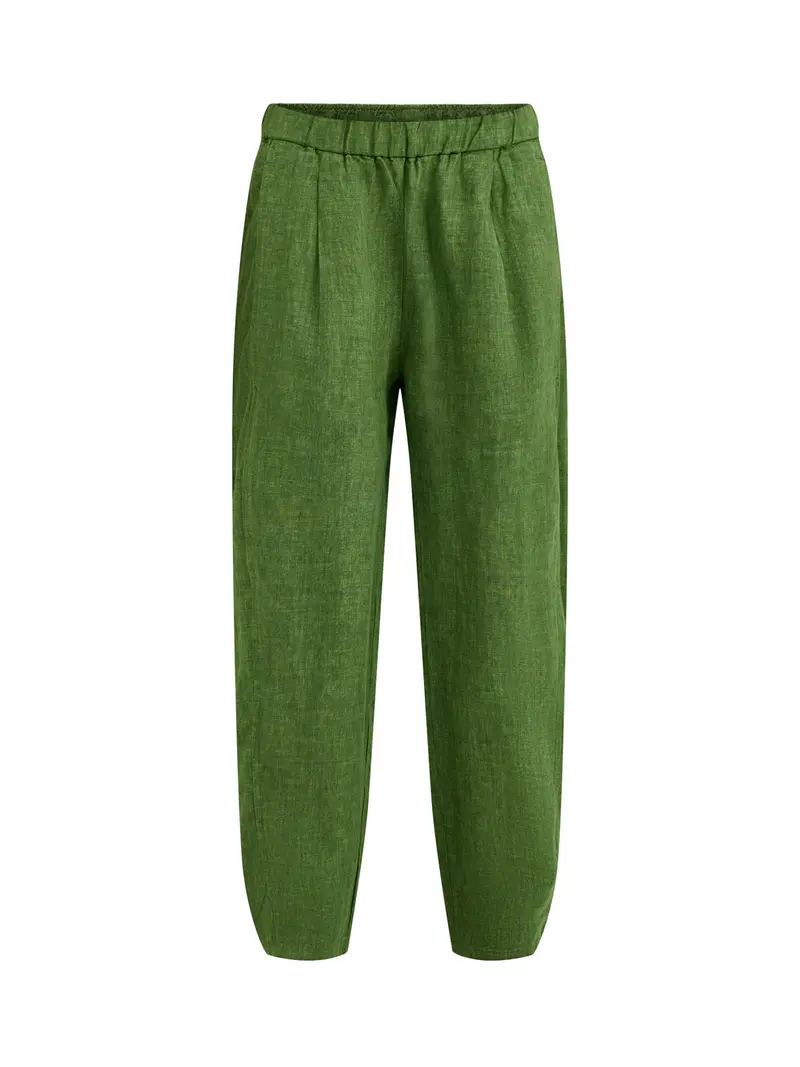 Pleated Lantern Trousers Green 1