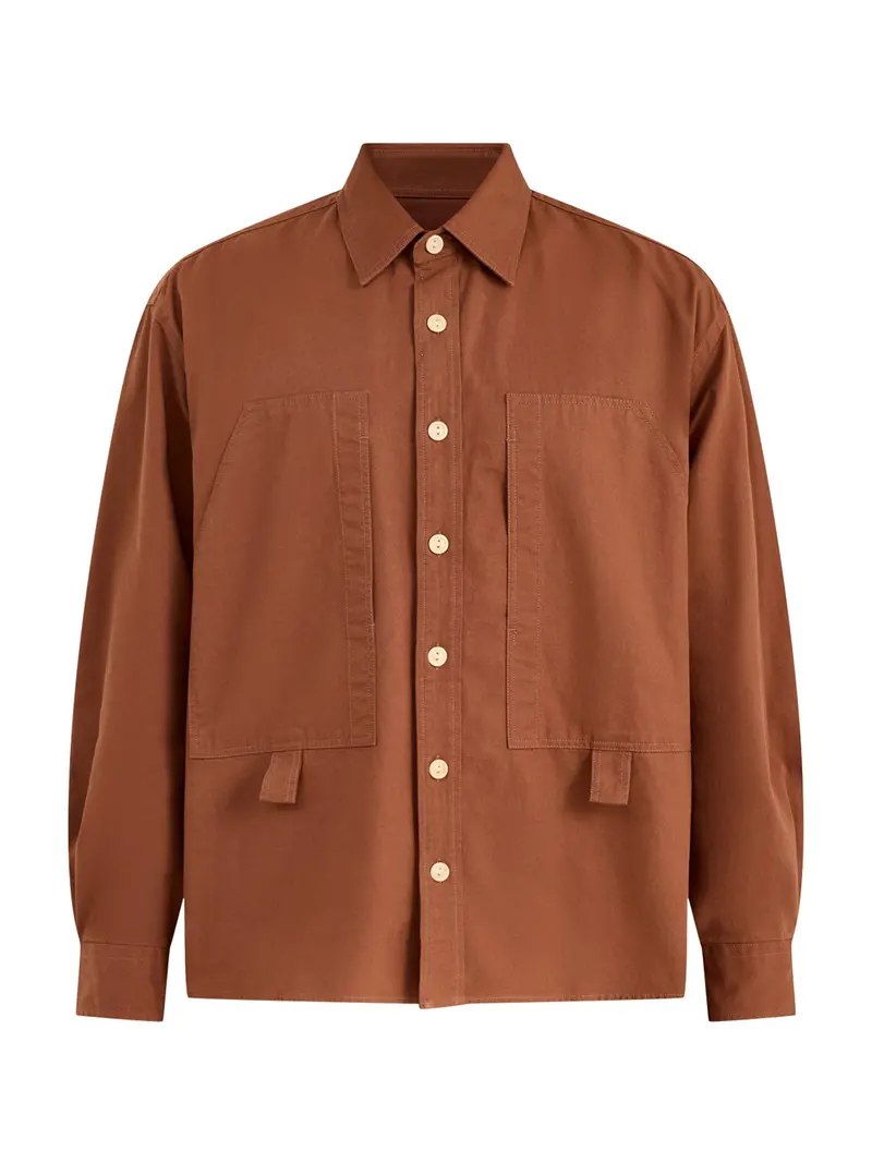 Pocket Loop Shirt Brown 1