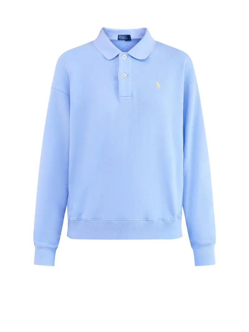 Polo Knit Sweatshirt Blue 1