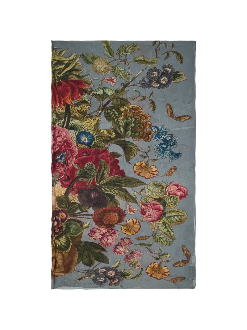 Primula Print Scarf Slate 1